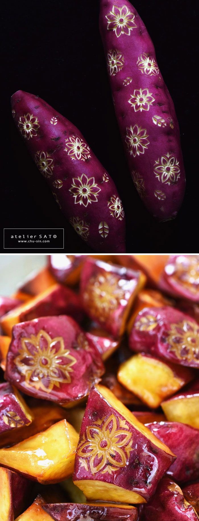 điêu khắc trái cây củ quả